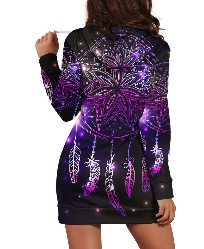 Purple Dreamcatcher Hoodie Dress