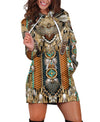 Native Feather Hoodie Dress