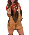 Native Brown Hoodie Dress