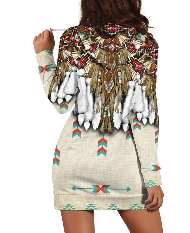 Native Patterns Hoodie Dress