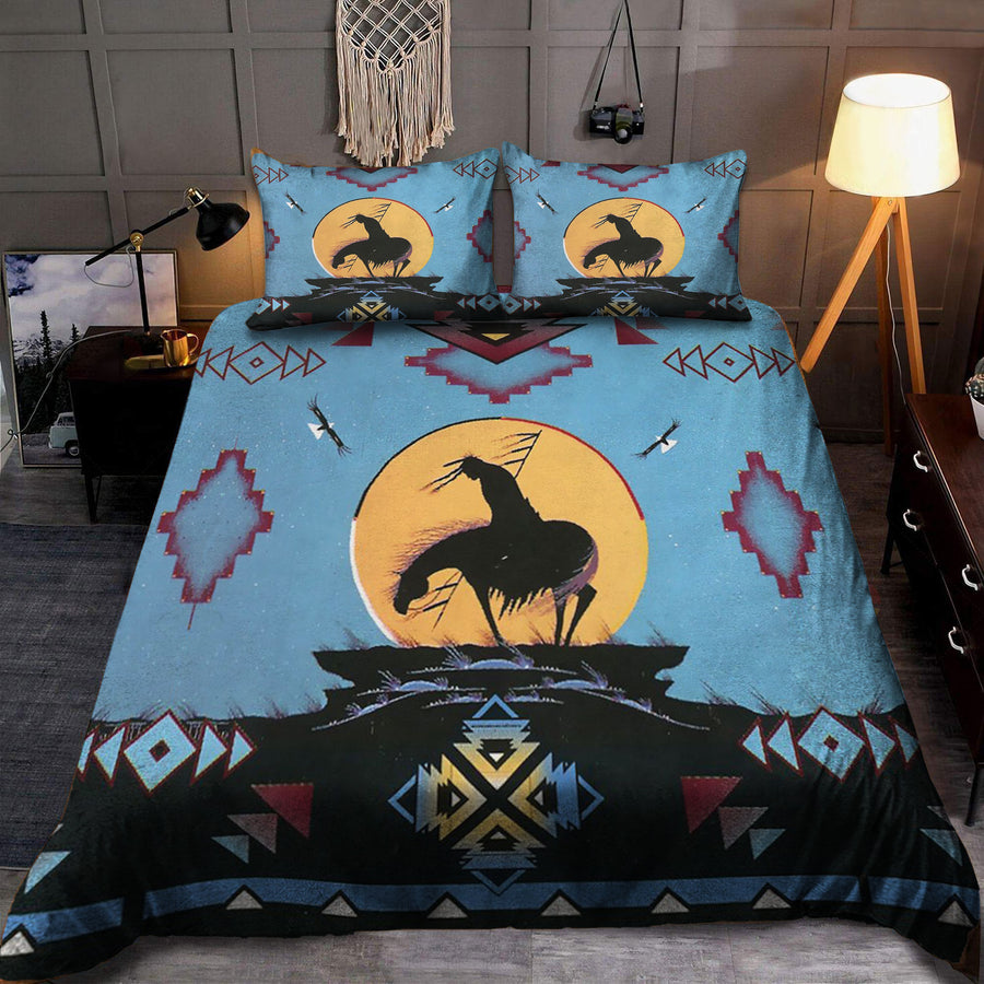 Blue Native Ride Horse Bedding Set