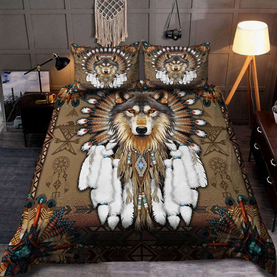 Wolf Native American Bedding Set