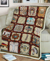 Indigenous Cultural Symbols Fleece Blanket