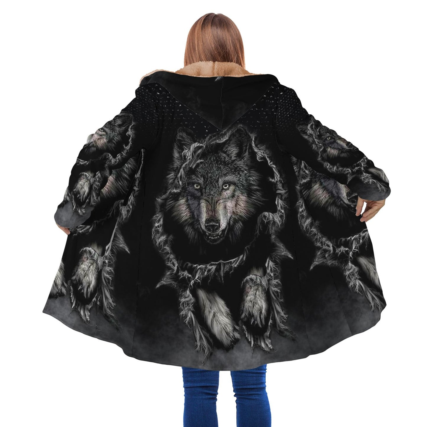 Black Wolf Native Cloak - Native American Pride Shop