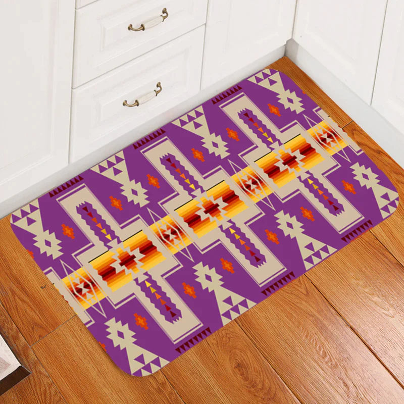 Light Purple Tribe Design Native American Doormat WCS