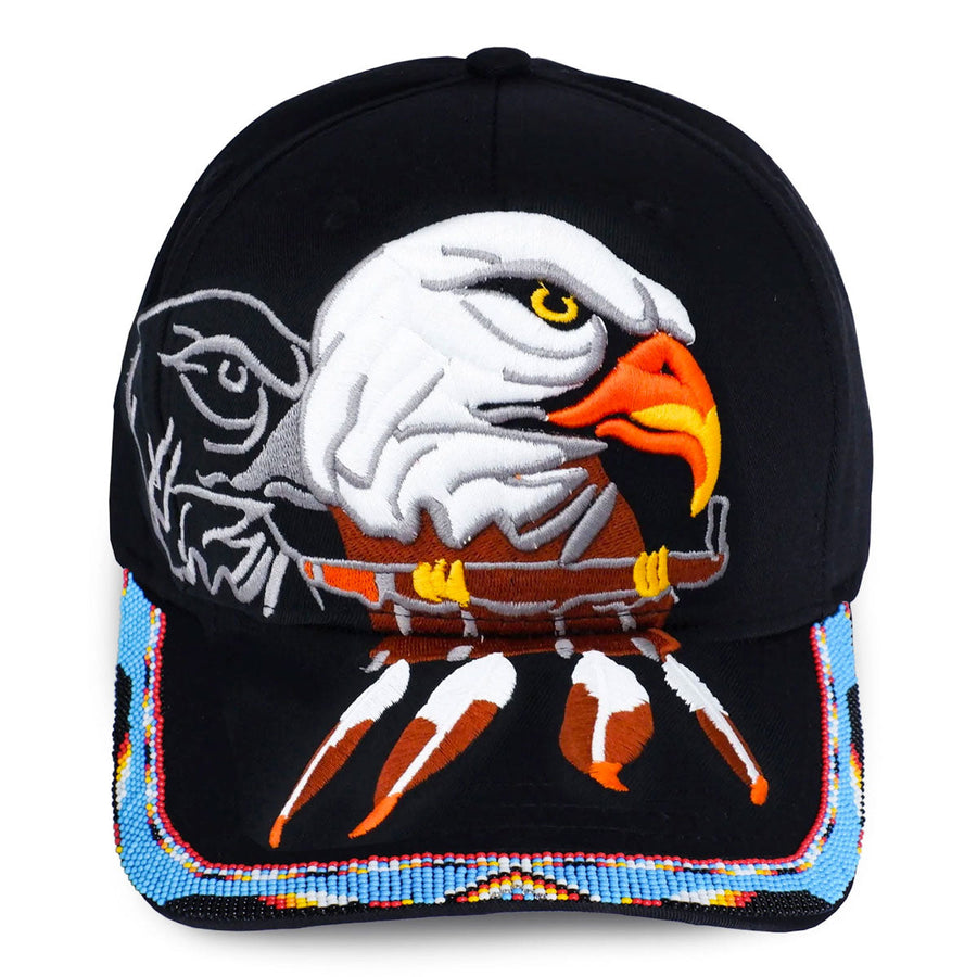 Eagle With Pipe Embroidered Handmade Beaded Hat WCS
