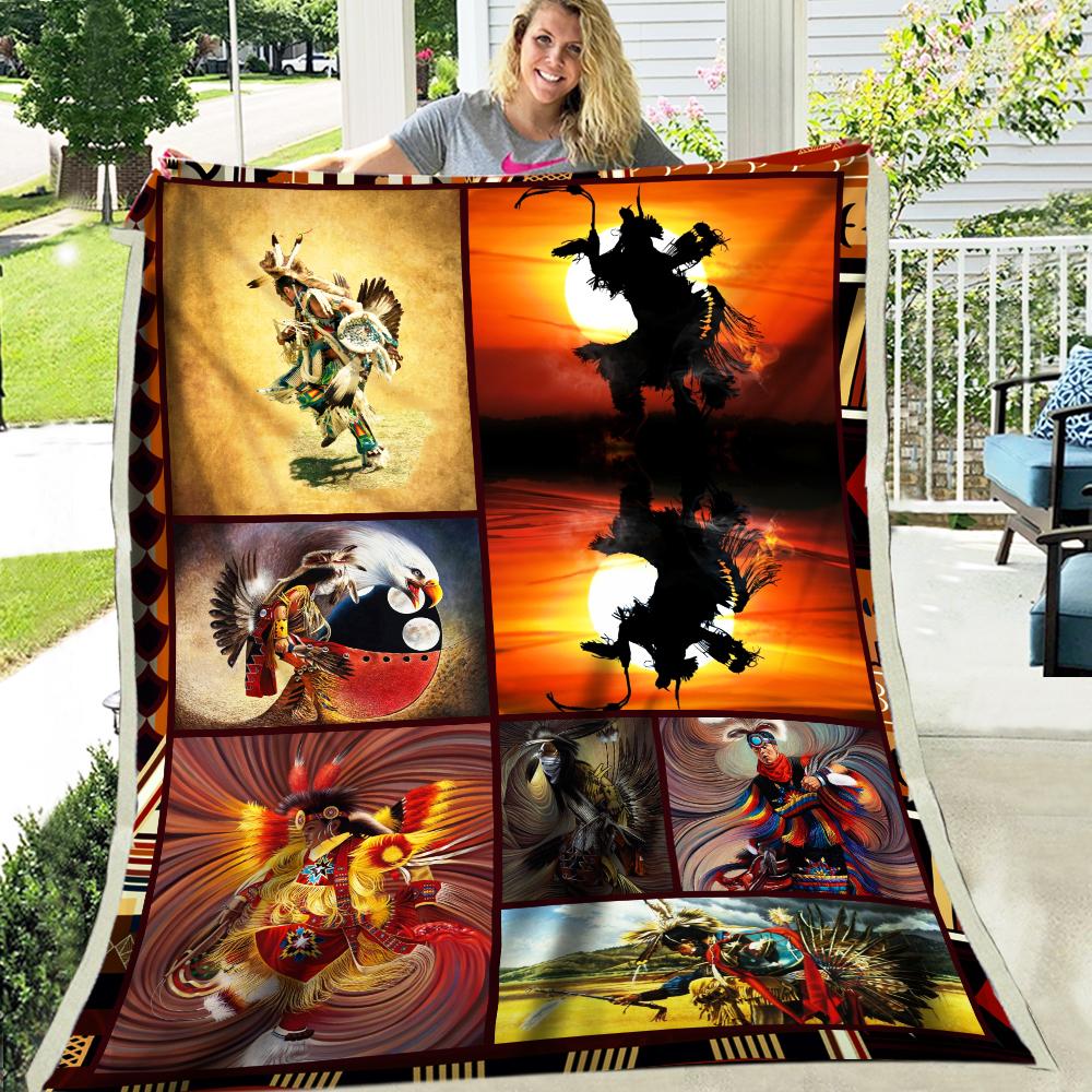 Native Dancer Fleece Blanket