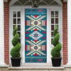 Blue Pink Pattern Native American Door Cover NBD