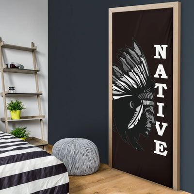 Gray Chief Native American Door Cover NBD