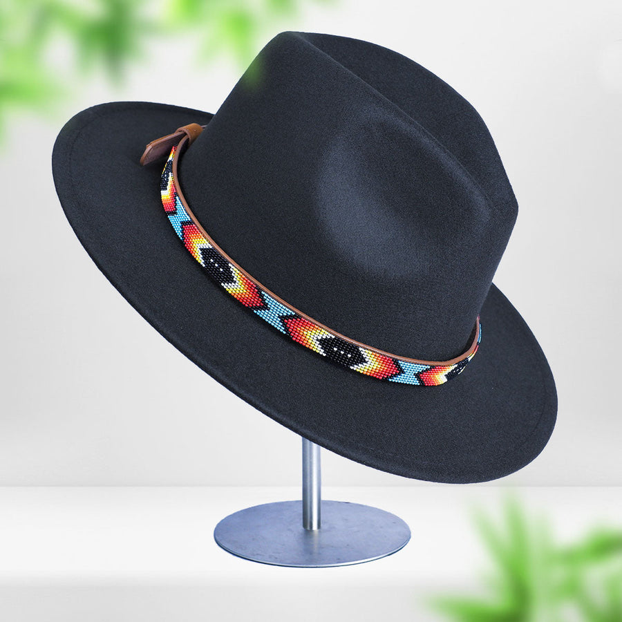 NACO Black Dusk Pattern Beaded Hatband