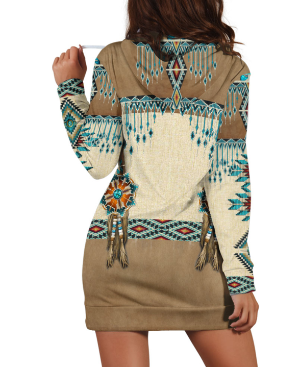 Native Pattern Beautiful Hoodie Dress