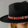 NACO Red Petals Pattern Beaded Hatband