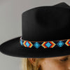 NACO Dark Blue Pattern Beaded Hatband