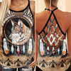 Native American Wolf Limited Edition Criss Cross Tank Top NBD