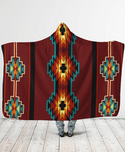 Brown Pattern Hooded Blanket NBD