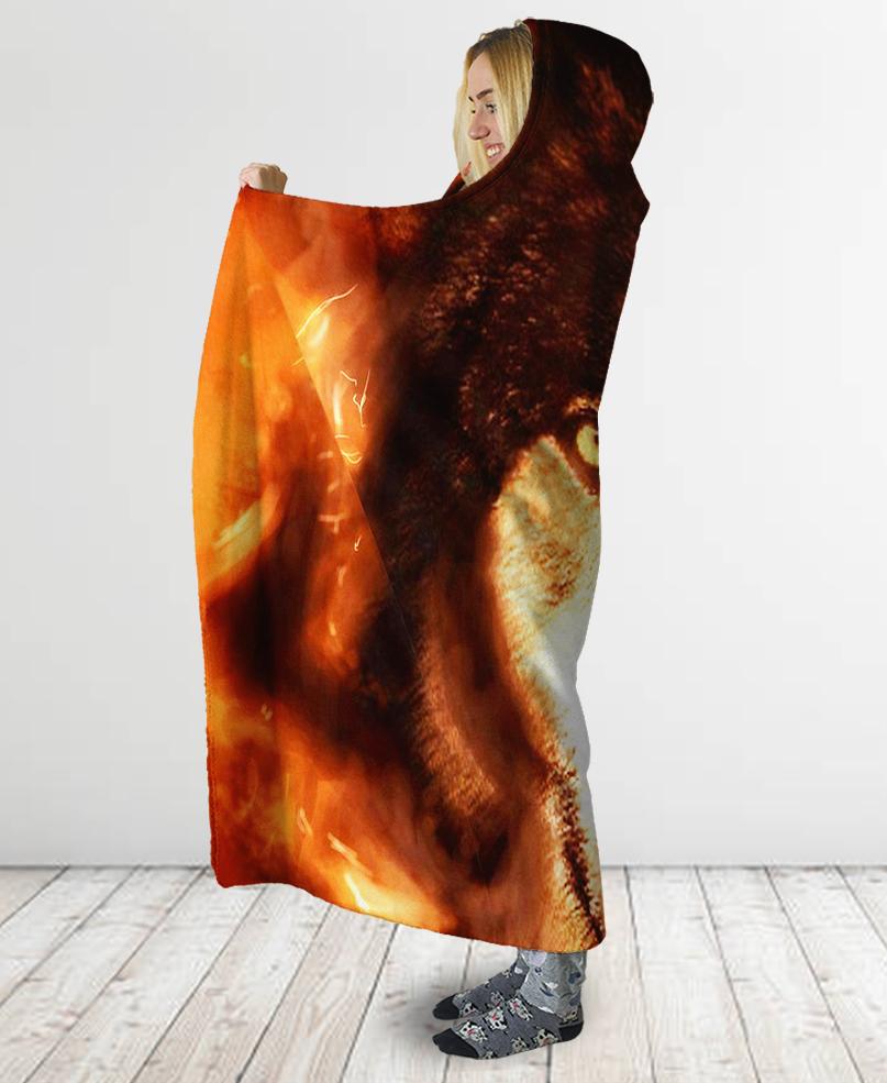 Wolf Native Hooded Blanket NBD