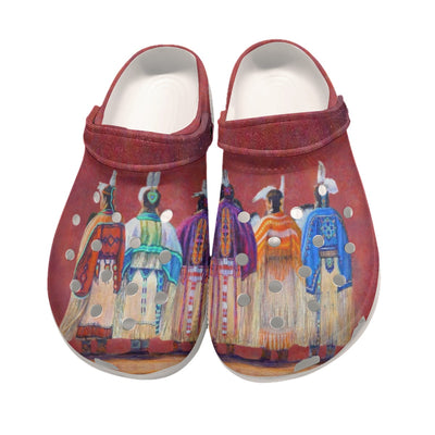 Native Pattern Clog Shoes For Adult and Kid 89158 New