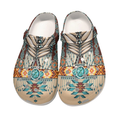 Native Pattern Clog Shoes For Adult and Kid 89157 New