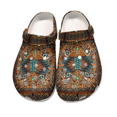 Native Pattern Clog Shoes For Adult and Kid 89183 New