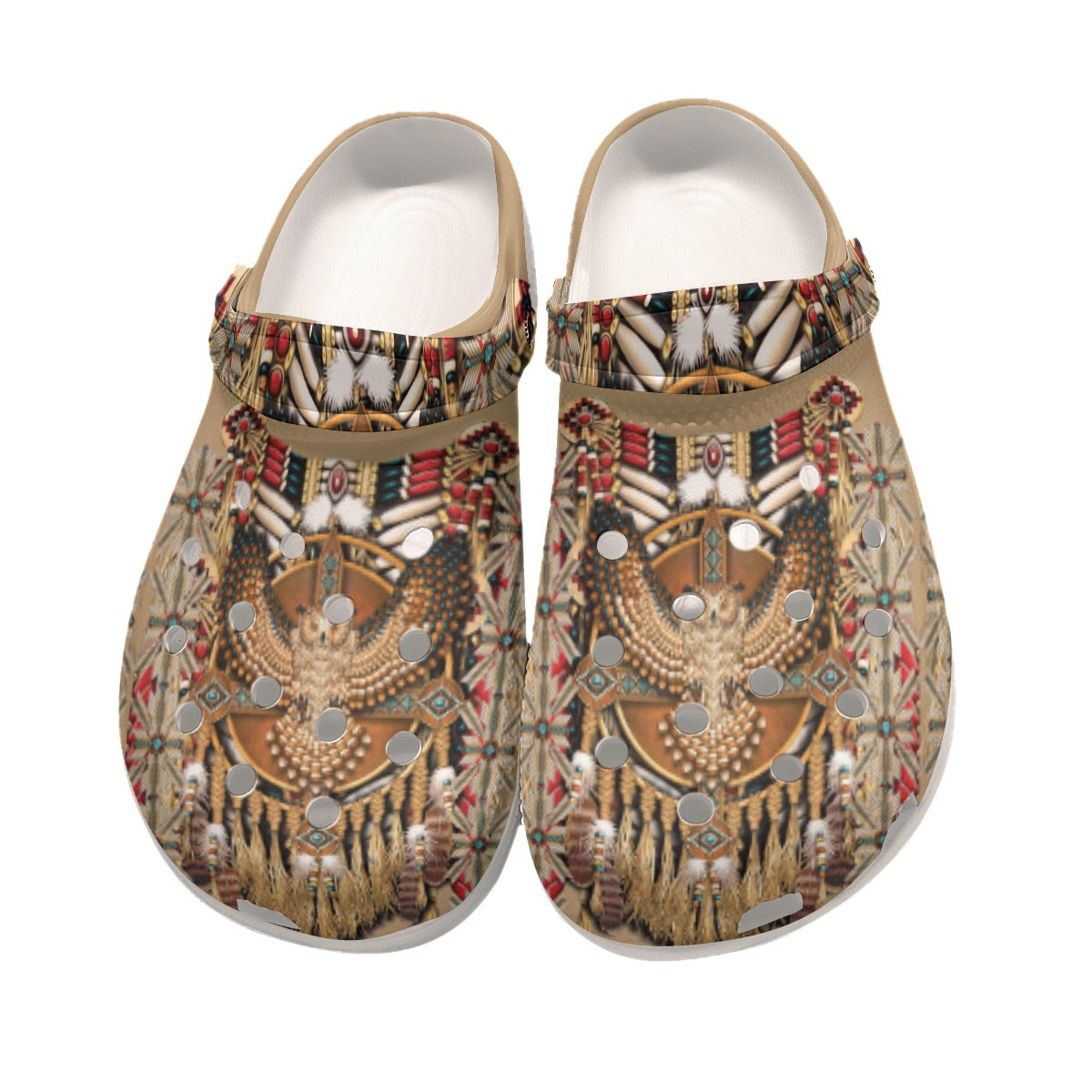 Native Pattern Clog Shoes For Adult and Kid 89156 New