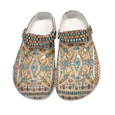 Native Pattern Clog Shoes For Adult and Kid 89150 New