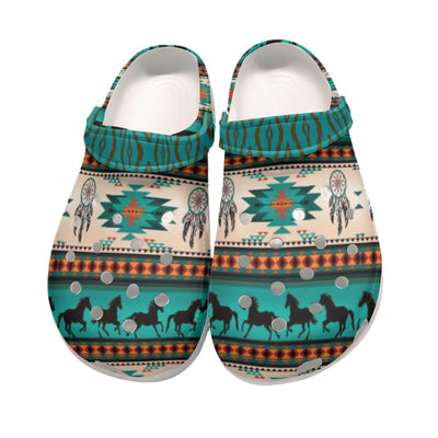 Native Pattern Clog Shoes For Adult and Kid 89143 New