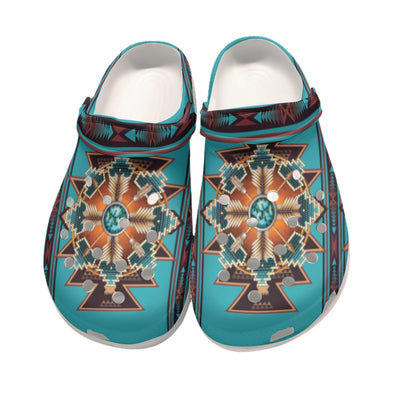 Native Pattern Clog Shoes For Adult and Kid 89142 New