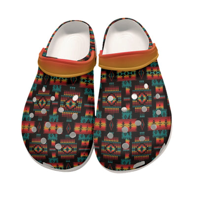 Native Pattern Clog Shoes For Adult and Kid 89144 New