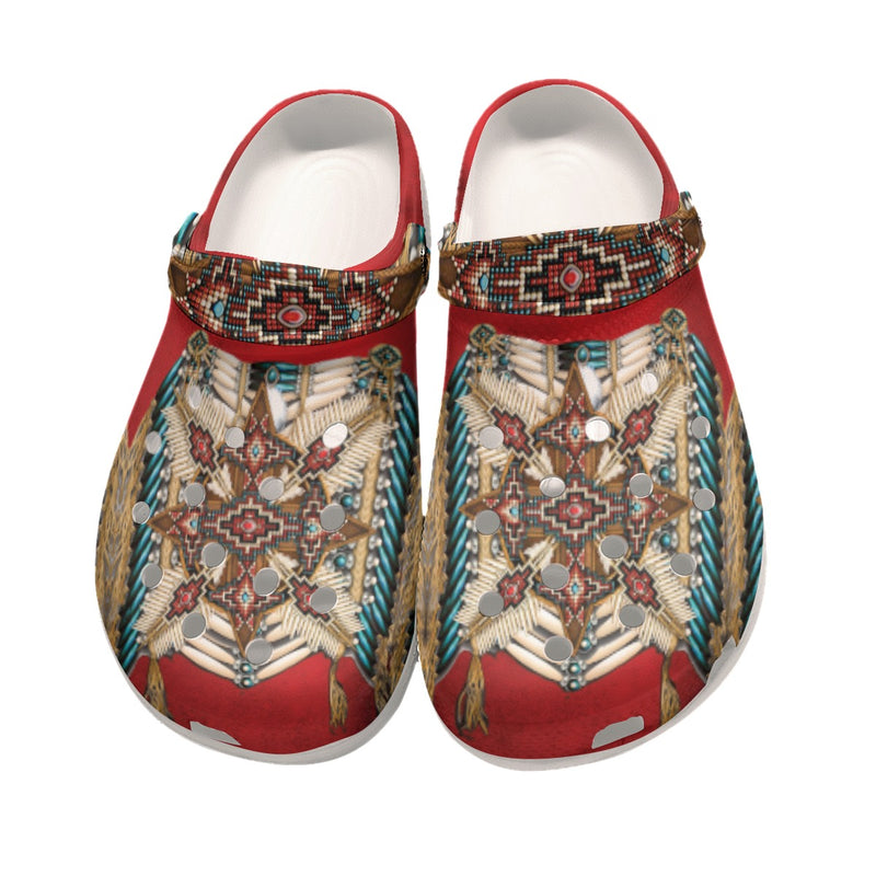 Native Pattern Clog Shoes For Adult and Kid 89160 New