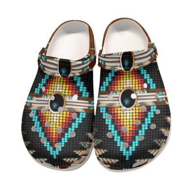 Native Pattern Clog Shoes For Adult and Kid 89168 New