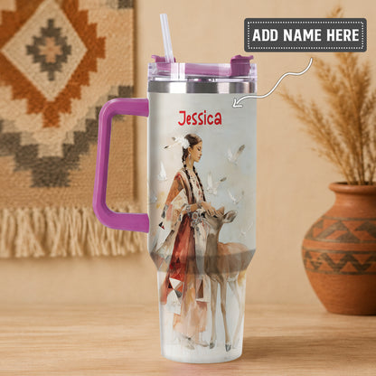 White Deer Heritage Personalized Tumbler