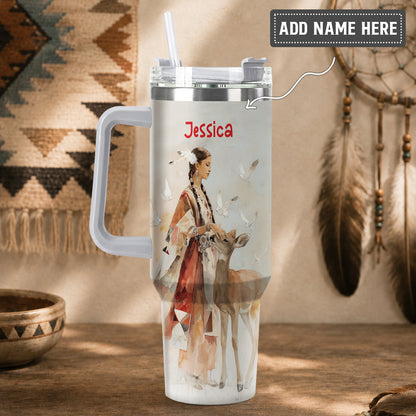 White Deer Heritage Personalized Tumbler