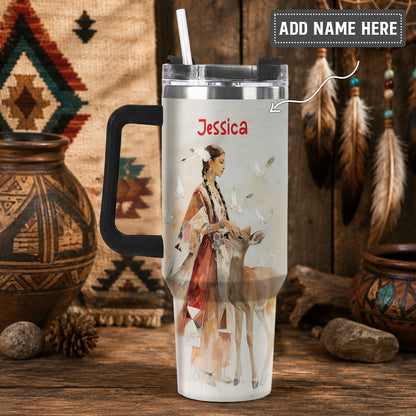 White Deer Heritage Personalized Tumbler