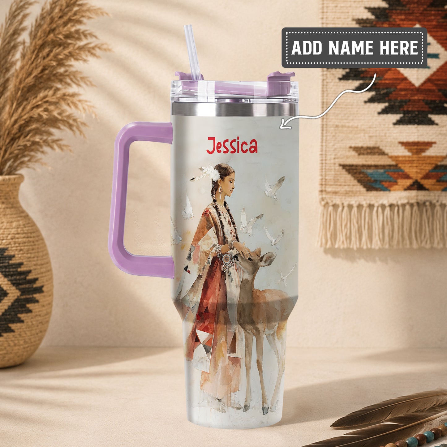 White Deer Heritage Personalized Tumbler