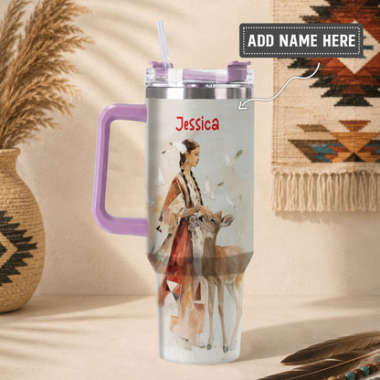 White Deer Heritage Personalized Tumbler