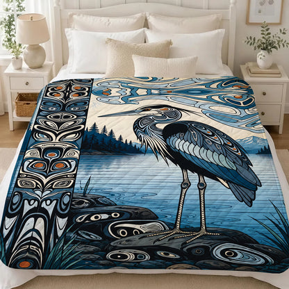 Heron of Silent Waters Personalized Premium Blanket
