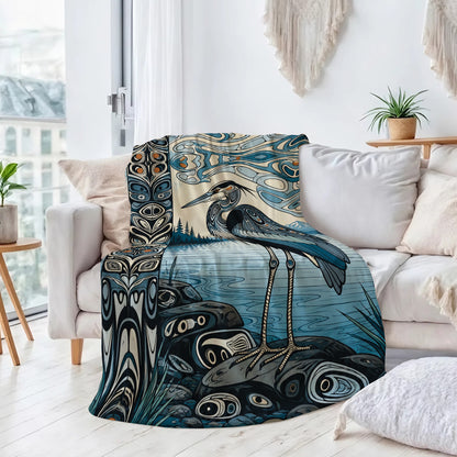 Heron of Silent Waters Personalized Premium Blanket