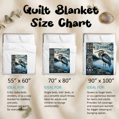 Heron of Silent Waters Personalized Premium Blanket