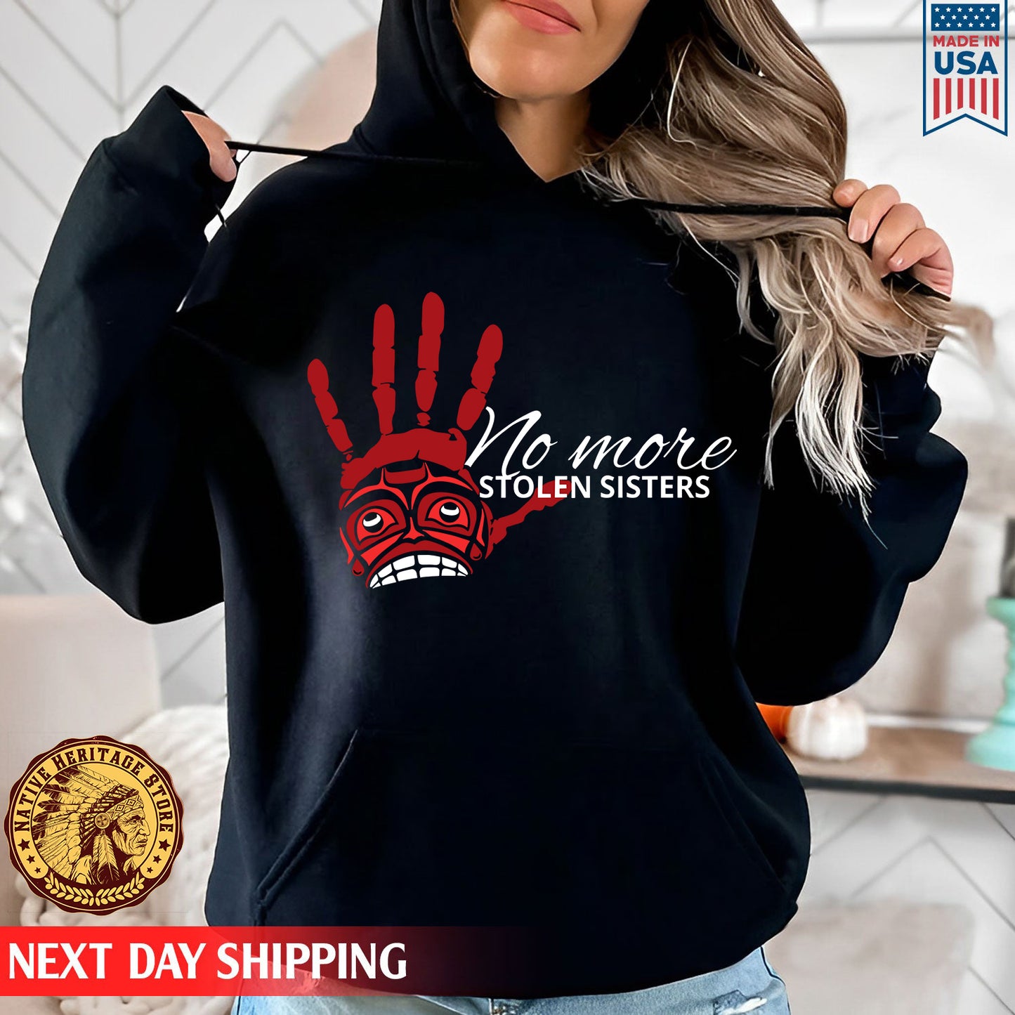 MMIW No More Stolen Sisters Red Hand Unisex Hoodie/Sweatshirt/T-Shirt
