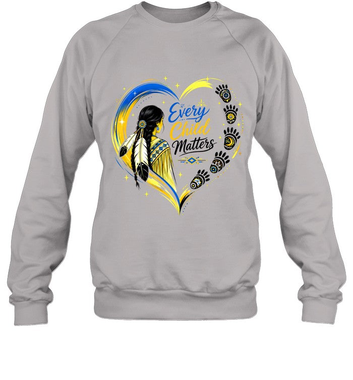 Native Heritage Feather Heart T-Shirt