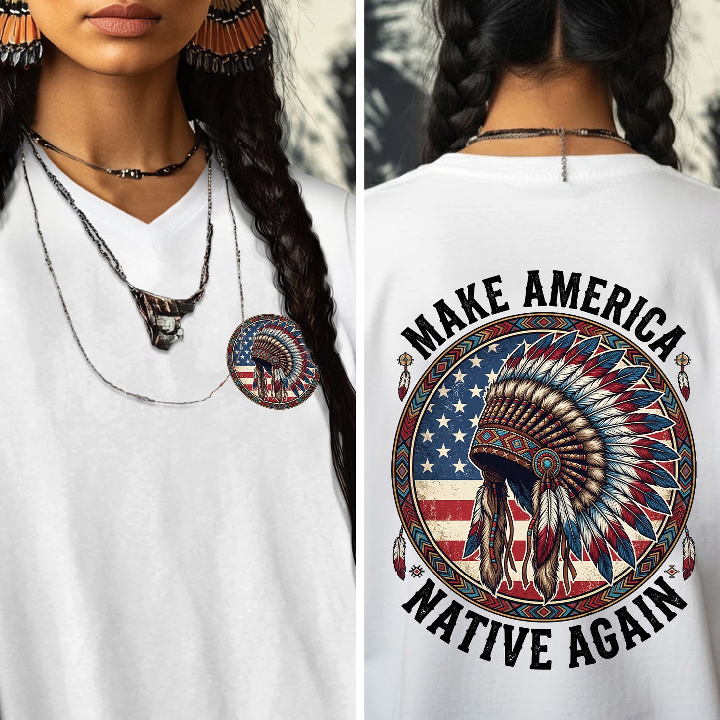 MAKE AMERICA NATIVE AGAIN - Two sides