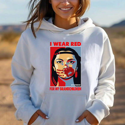 I Wear Red For My Grandchildren MMIW Shirts