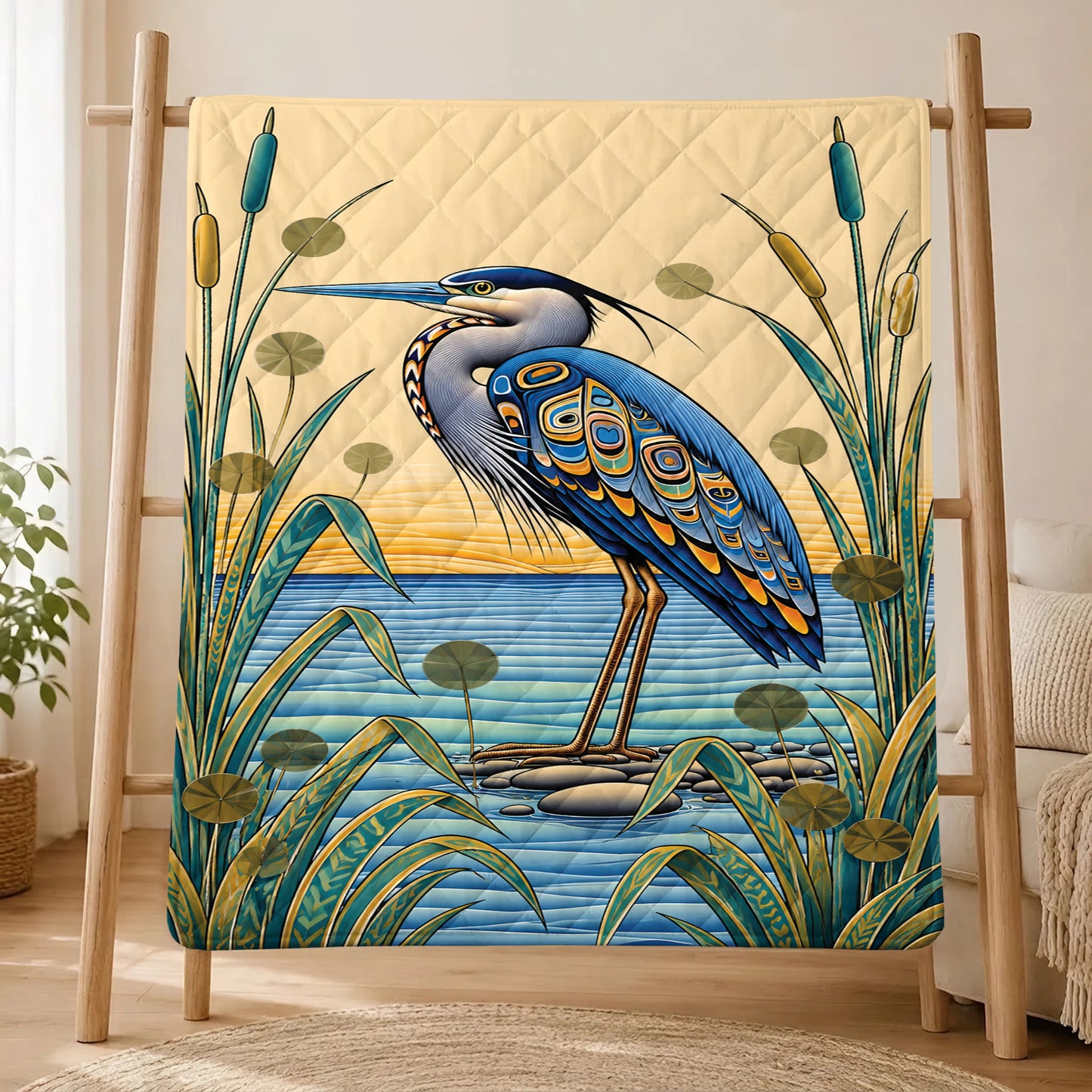Spirit of the Heron Personalized Premium Blanket