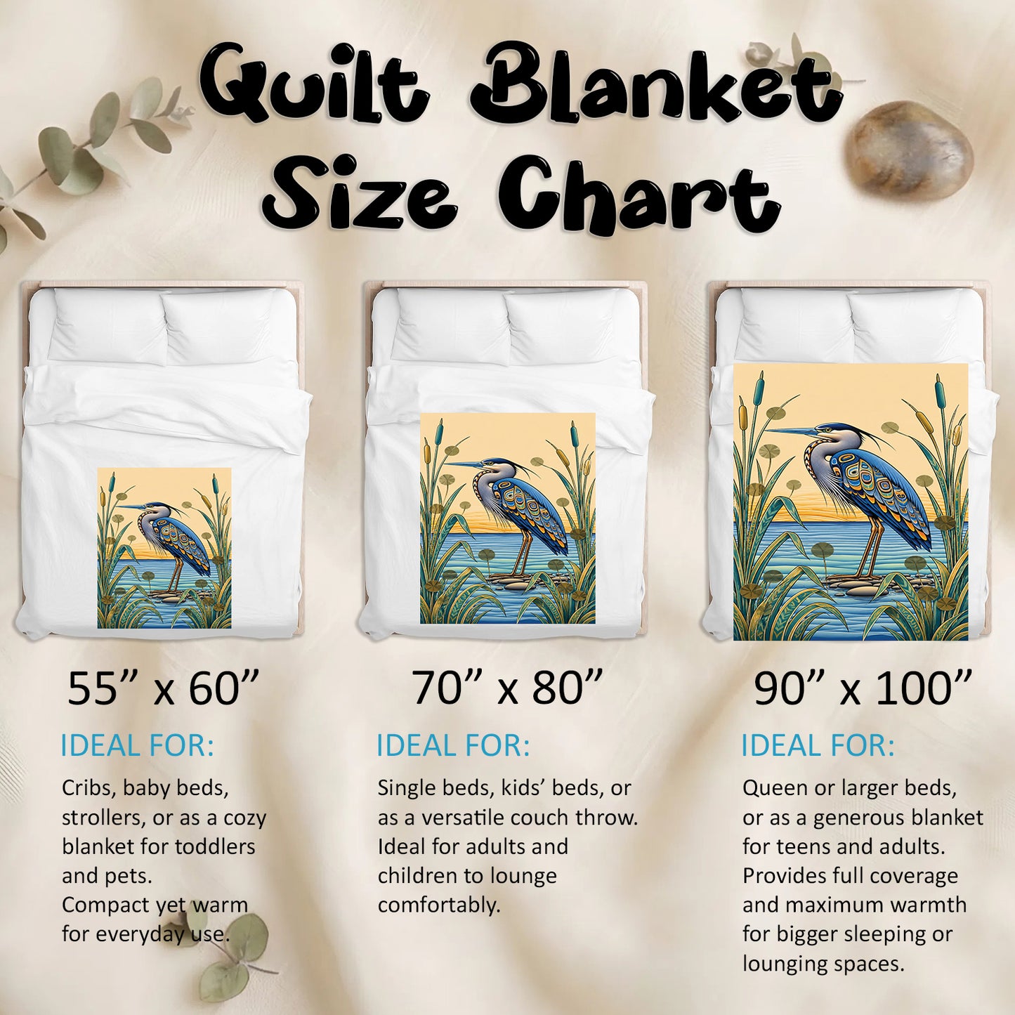 Spirit of the Heron Personalized Premium Blanket