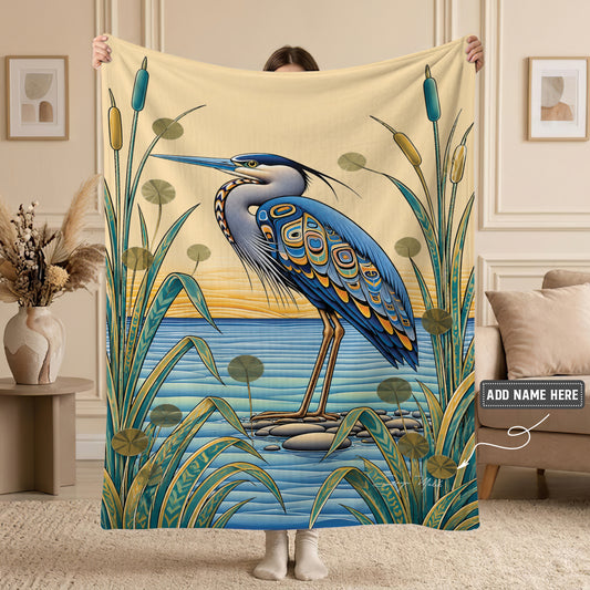 Spirit of the Heron Personalized Premium Blanket