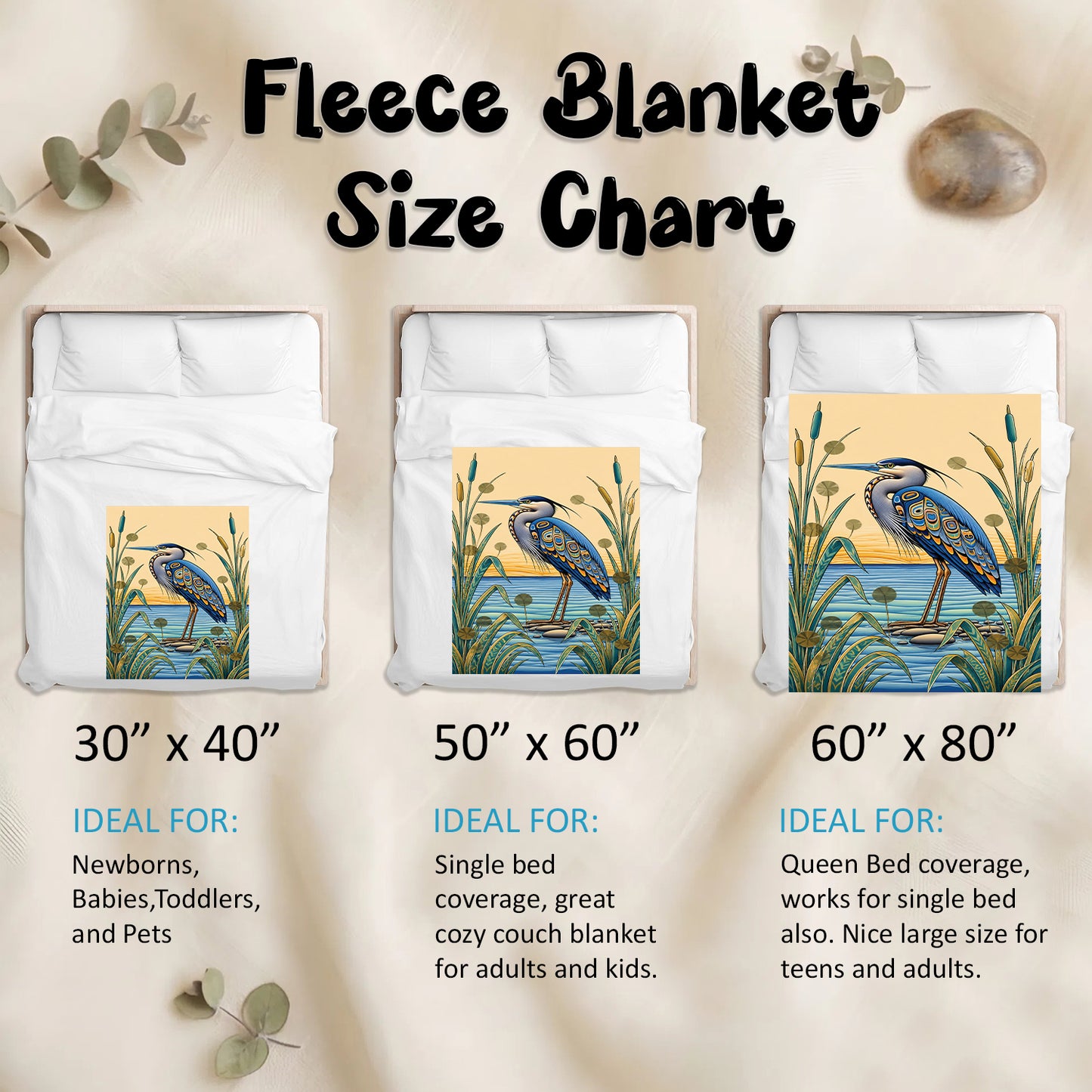 Spirit of the Heron Personalized Premium Blanket