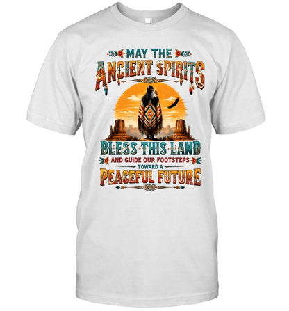 MAY THE ANCIENT SPIRITS BLESS THIS LAND AND GUIDE OUR FOOTSTEPS TOWARD A PEACEFUL FUTURE