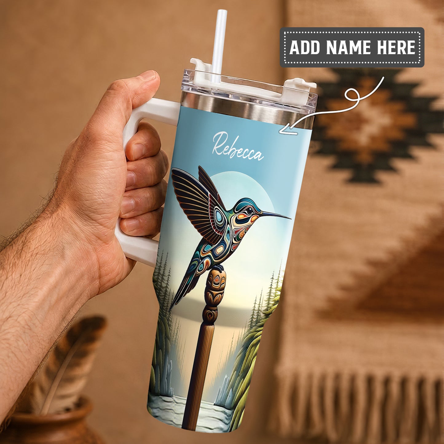 Hummingbird Totem Journey Personalized Tumbler