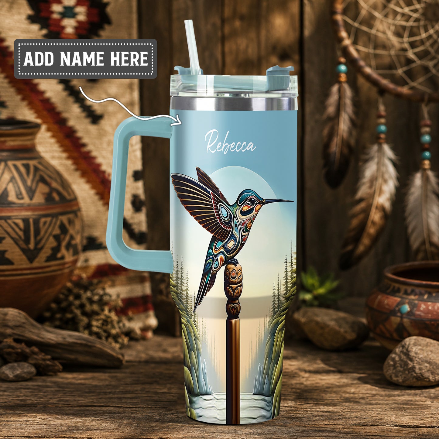Hummingbird Totem Journey Personalized Tumbler
