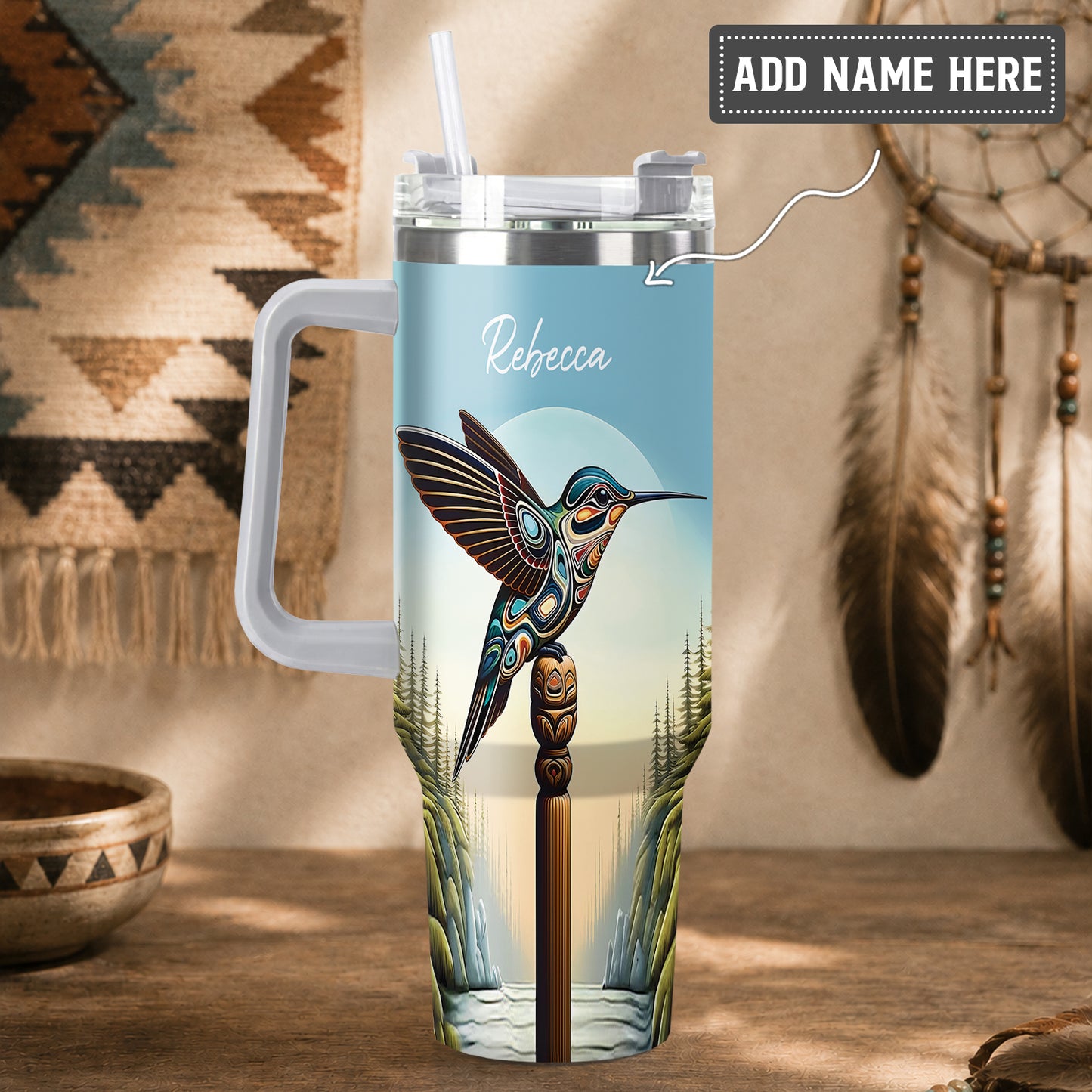 Hummingbird Totem Journey Personalized Tumbler